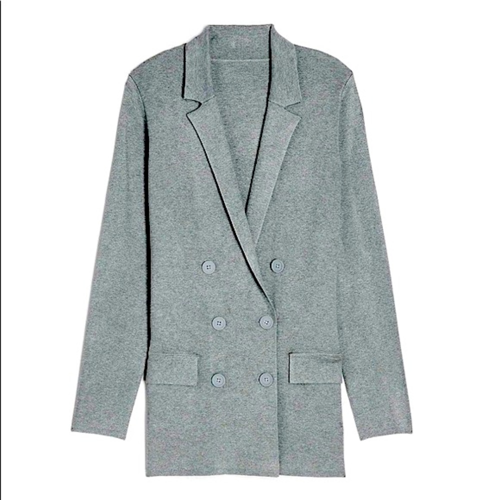 Express Oversized Double Breasted Sweater Jacket- X SMALL